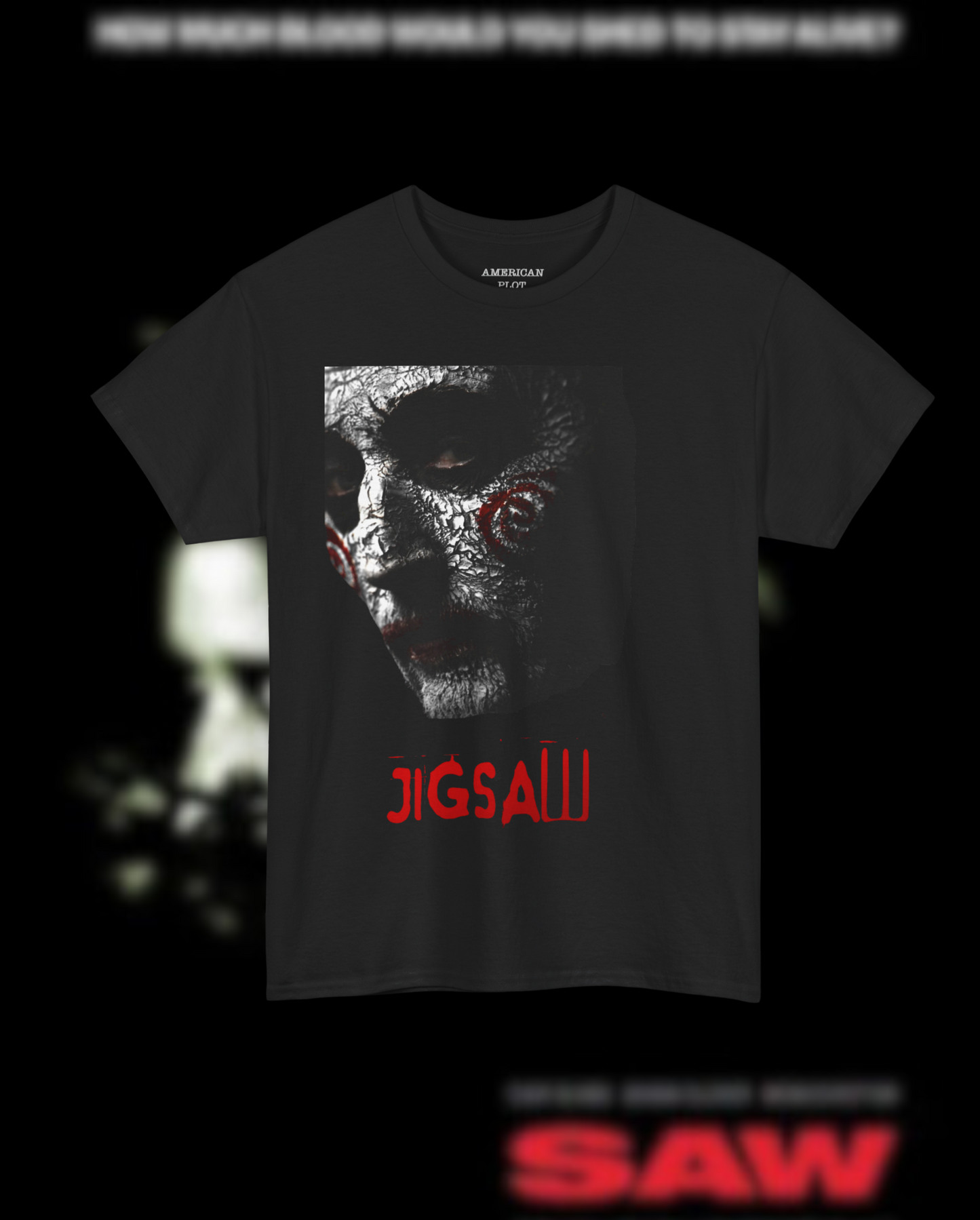 Jigsaw Horror T-shirt - Wanna Play a Game?