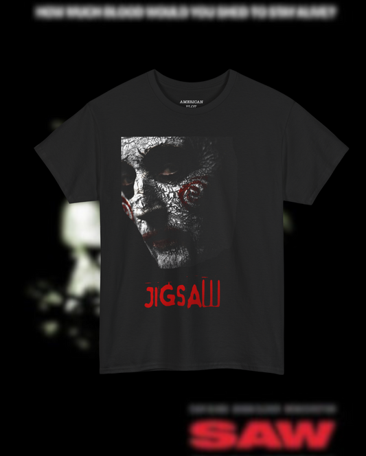Jigsaw Horror T-shirt - Wanna Play a Game?